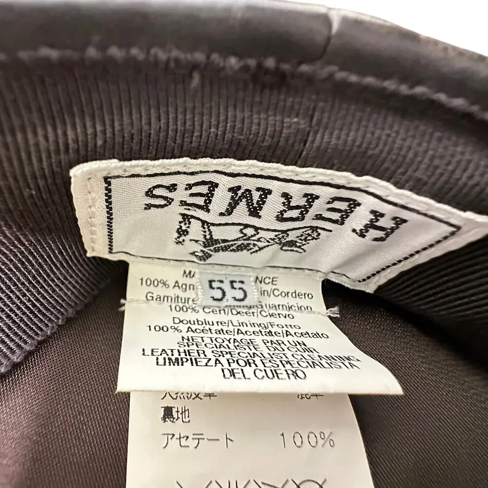 Hermes Mouton Brown Beret with Box Size 55 - Picture 9 of 13